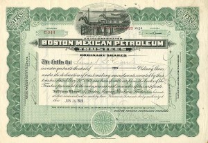 Boston Mexican Petroleum Trustees - Stock Certificate